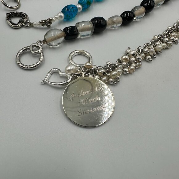 Bracelet Lot Glass Beads Toggle Clasp Mixed Styles Lampwork Boho Artsy Set of 7 - Picture 9 of 16